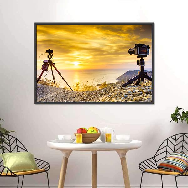 Professional Cameras Panoramic Canvas Wall Art-1 Piece-36" x 12"-Tiaracle