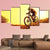 Cyclist Riding Mountain Bike Canvas Wall Art-3 Horizontal-Gallery Wrap-37" x 24"-Tiaracle