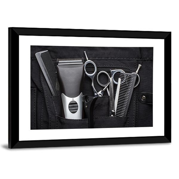 Professional Tools Of Hairdresser Canvas Wall Art-3 Horizontal-Gallery Wrap-25" x 16"-Tiaracle