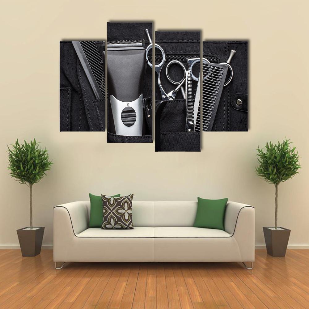 Professional Tools Of Hairdresser Canvas Wall Art-4 Pop-Gallery Wrap-50" x 32"-Tiaracle