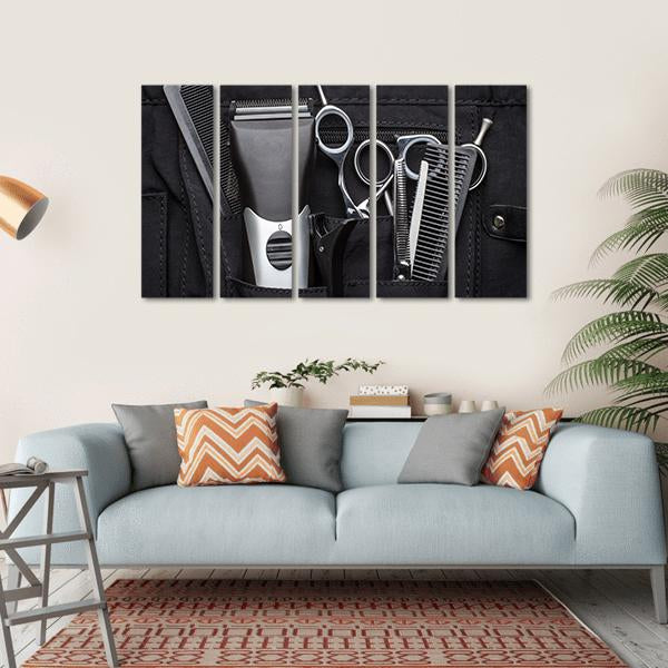 Professional Tools Of Hairdresser Canvas Wall Art-5 Horizontal-Gallery Wrap-22" x 12"-Tiaracle