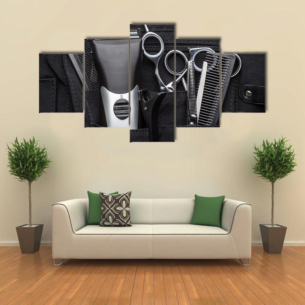 Professional Tools Of Hairdresser Canvas Wall Art-1 Piece-Gallery Wrap-48" x 32"-Tiaracle
