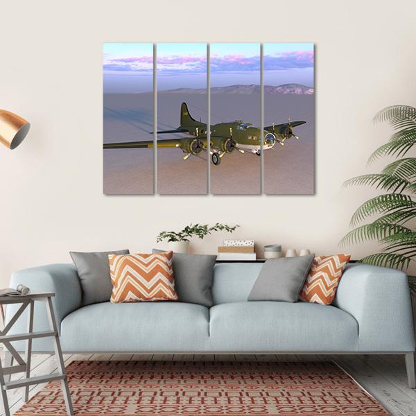 Propeller Fighter Canvas Wall Art-4 Horizontal-Gallery Wrap-34" x 24"-Tiaracle
