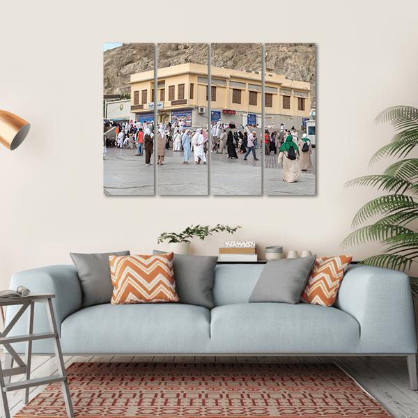 Prophet Muhammad Birth Place House In Mecca Canvas Wall Art-4 Horizontal-Gallery Wrap-34" x 24"-Tiaracle