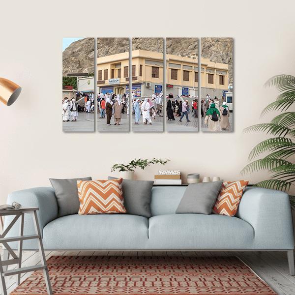 Prophet Muhammad Birth Place House In Mecca Canvas Wall Art-5 Horizontal-Gallery Wrap-22" x 12"-Tiaracle