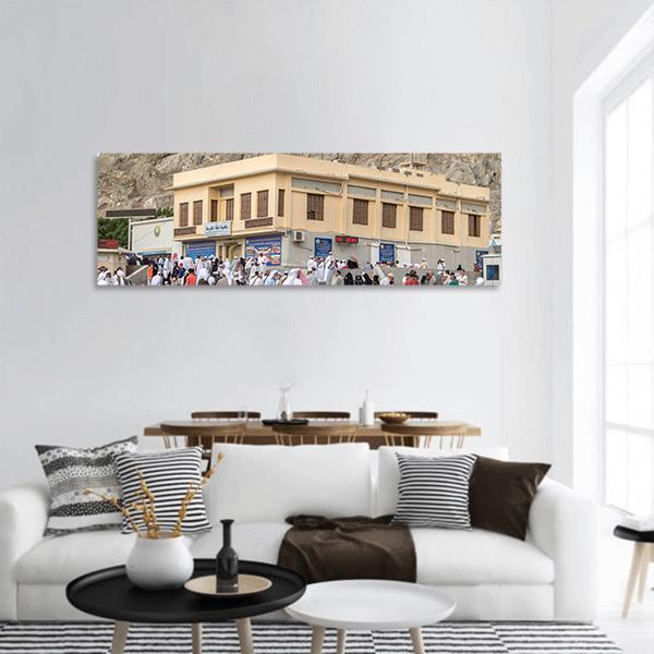 Prophet Muhammad Birth Place House Panoramic Canvas Wall Art-1 Piece-36" x 12"-Tiaracle