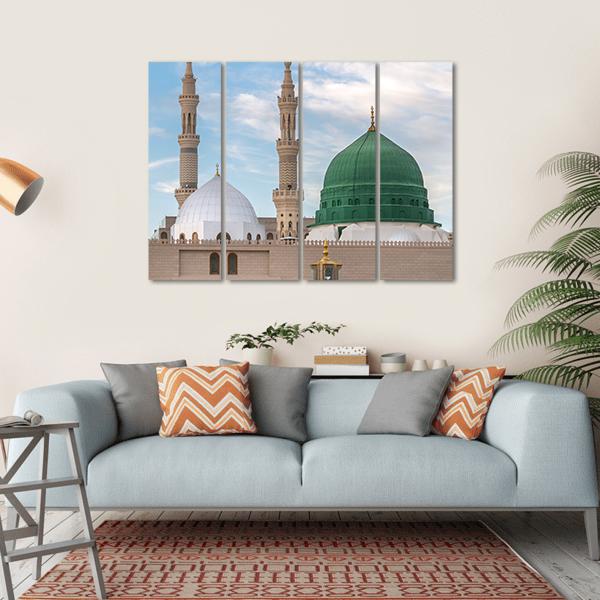 Prophet's Tomb Under Clear Sky Canvas Wall Art-4 Horizontal-Gallery Wrap-34" x 24"-Tiaracle