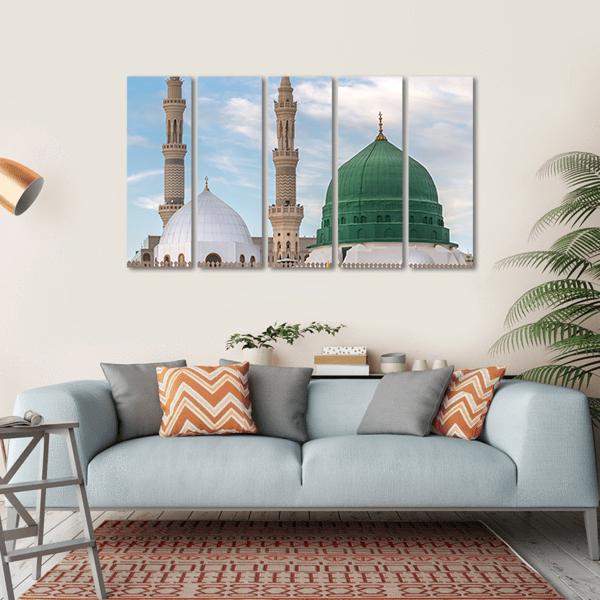 Prophet's Tomb Under Clear Sky Canvas Wall Art-5 Horizontal-Gallery Wrap-22" x 12"-Tiaracle