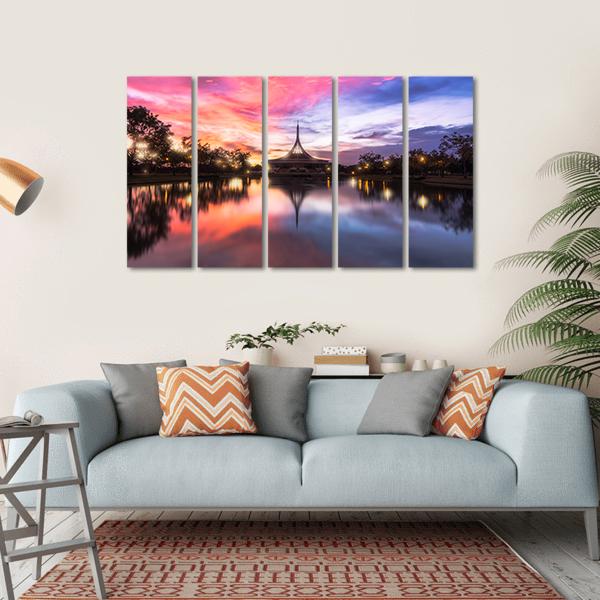 Public Parkland Suan Luang R 9 In Bangkok Canvas Wall Art-5 Horizontal-Gallery Wrap-22" x 12"-Tiaracle
