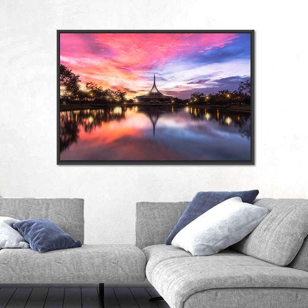Public Parkland Suan Luang R 9 In Bangkok Canvas Wall Art-3 Horizontal-Gallery Wrap-25" x 16"-Tiaracle