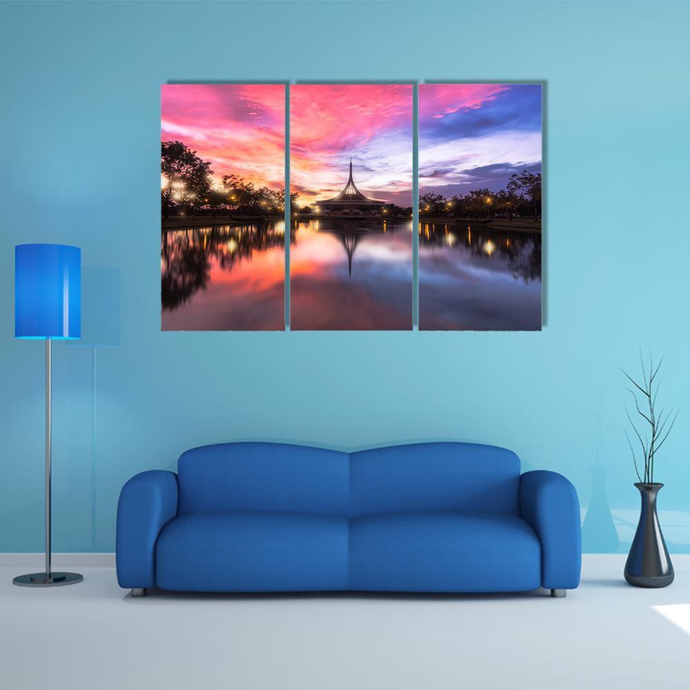 Public Parkland Suan Luang R 9 In Bangkok Canvas Wall Art-5 Star-Gallery Wrap-62" x 32"-Tiaracle