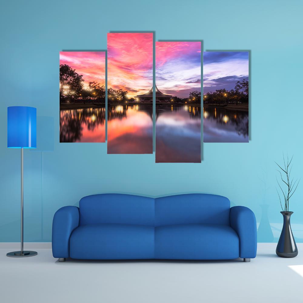 Public Parkland Suan Luang R 9 In Bangkok Canvas Wall Art-4 Pop-Gallery Wrap-50" x 32"-Tiaracle