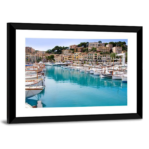 Puerto De Soller Port Of Mallorca Canvas Wall Art-3 Horizontal-Gallery Wrap-25" x 16"-Tiaracle