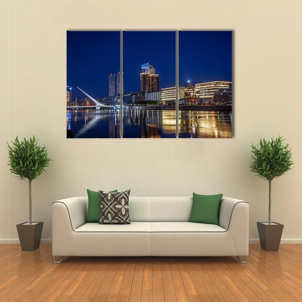 Puerto Madero Canvas Wall Art-3 Horizontal-Gallery Wrap-37" x 24"-Tiaracle