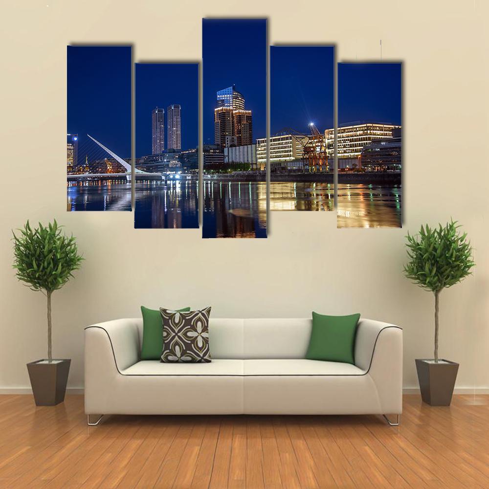 Puerto Madero Canvas Wall Art-5 Pop-Gallery Wrap-47" x 32"-Tiaracle