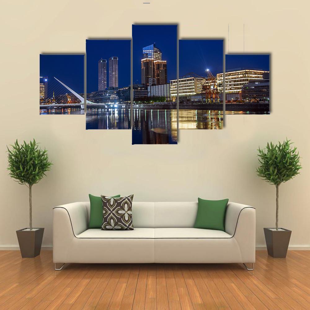 Puerto Madero Canvas Wall Art-5 Star-Gallery Wrap-62" x 32"-Tiaracle