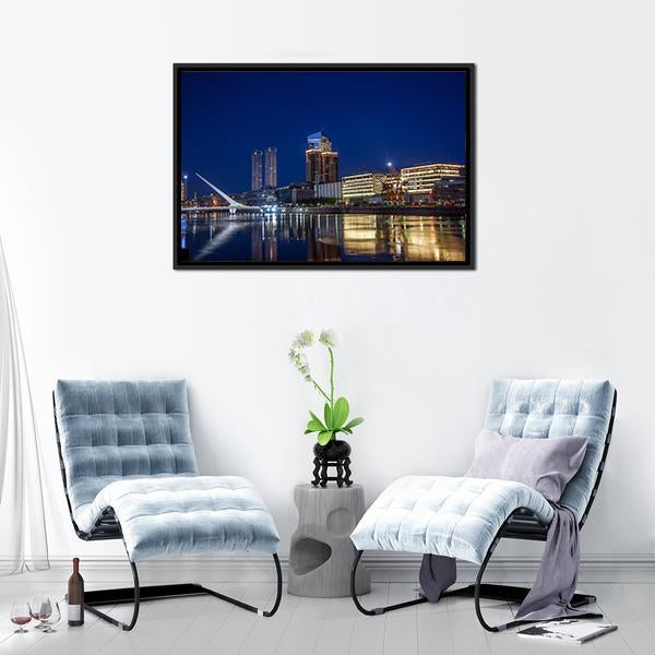 Puerto Madero Canvas Wall Art-1 Piece-Floating Frame-24" x 16"-Tiaracle