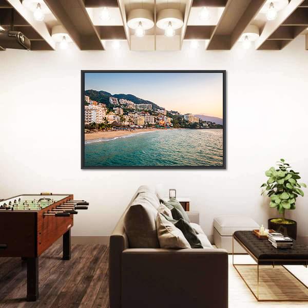 Puerto Vallarta In Jalisco Mexico Canvas Wall Art-3 Horizontal-Gallery Wrap-25" x 16"-Tiaracle