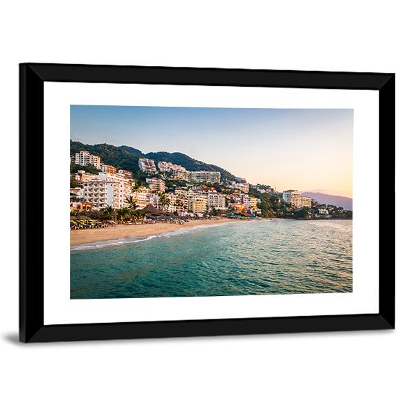 Puerto Vallarta In Jalisco Mexico Canvas Wall Art-3 Horizontal-Gallery Wrap-25" x 16"-Tiaracle