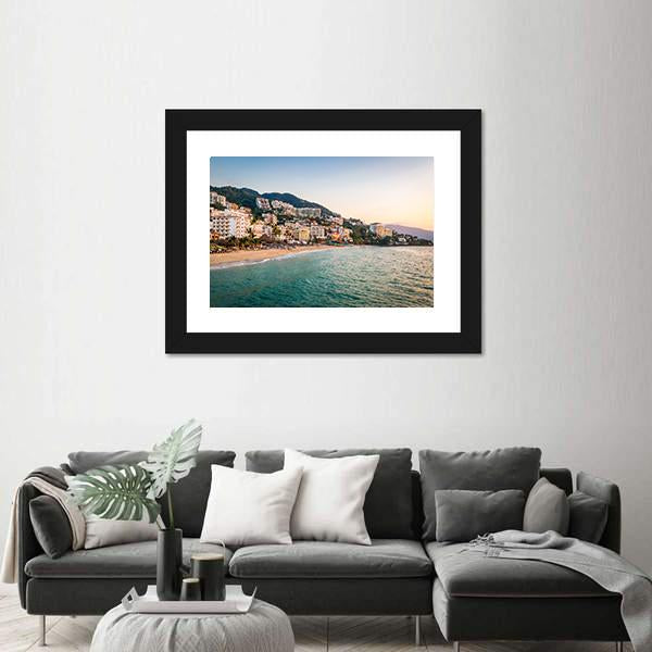 Puerto Vallarta In Jalisco Mexico Canvas Wall Art-3 Horizontal-Gallery Wrap-25" x 16"-Tiaracle