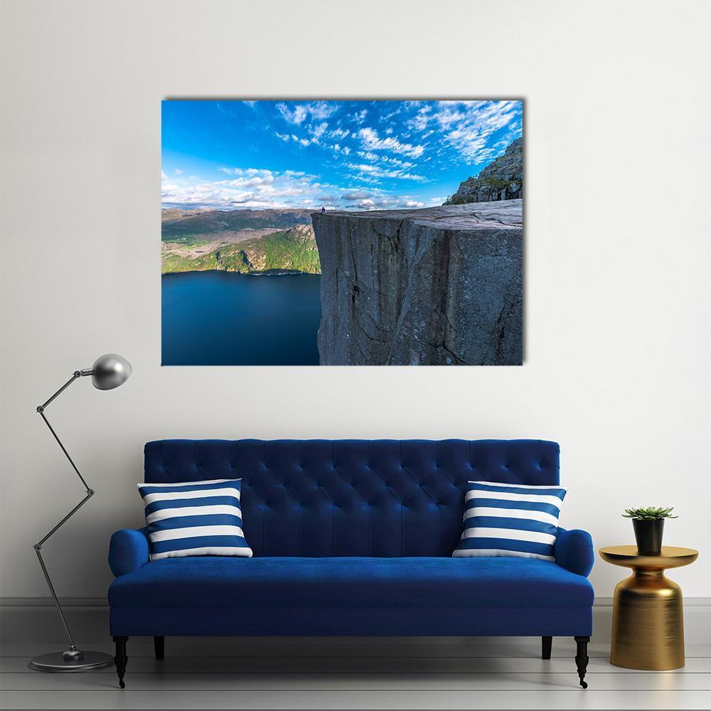 Pulpit Rock Norway Canvas Wall Art-1 Piece-Gallery Wrap-48" x 32"-Tiaracle