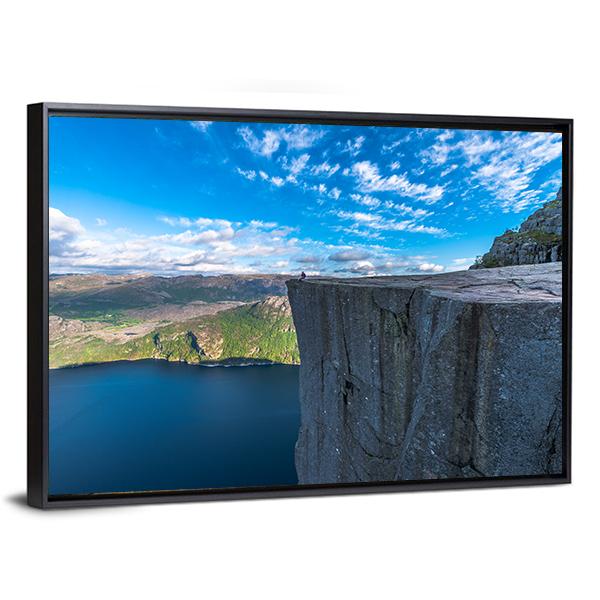 Pulpit Rock Norway Canvas Wall Art-3 Horizontal-Gallery Wrap-25" x 16"-Tiaracle