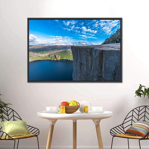 Pulpit Rock Norway Canvas Wall Art-3 Horizontal-Gallery Wrap-25" x 16"-Tiaracle