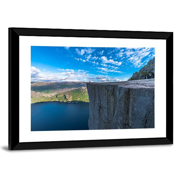 Pulpit Rock Norway Canvas Wall Art-3 Horizontal-Gallery Wrap-25" x 16"-Tiaracle