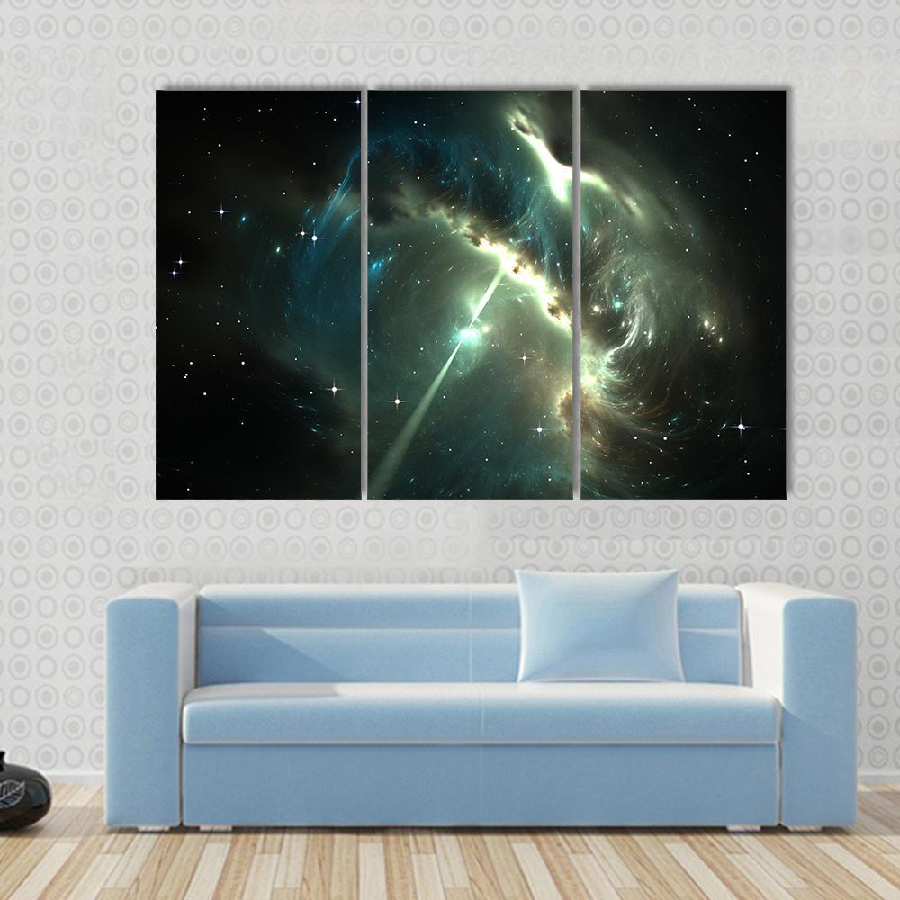 Pulsar In The Nebula Canvas Wall Art-3 Horizontal-Gallery Wrap-37" x 24"-Tiaracle