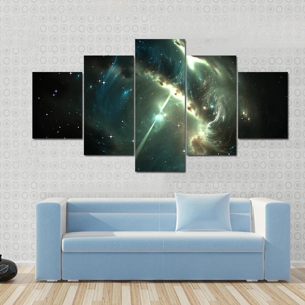 Pulsar In The Nebula Canvas Wall Art-3 Horizontal-Gallery Wrap-37" x 24"-Tiaracle