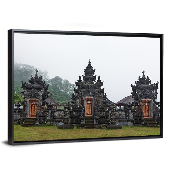 Pura Ulun Danu Buyan Temple Canvas Wall Art-3 Horizontal-Gallery Wrap-25" x 16"-Tiaracle