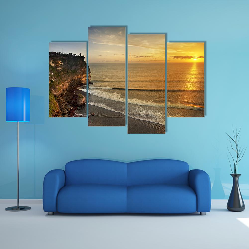 Pura Uluwatu Temple On Bali Island Canvas Wall Art-4 Pop-Gallery Wrap-50" x 32"-Tiaracle