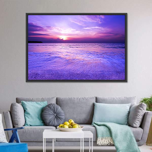 Purple Blurred Wave Motion Canvas Wall Art-3 Horizontal-Gallery Wrap-25" x 16"-Tiaracle