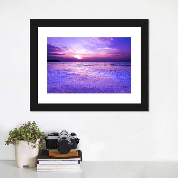 Purple Blurred Wave Motion Canvas Wall Art-1 Piece-Framed Print-20" x 16"-Tiaracle