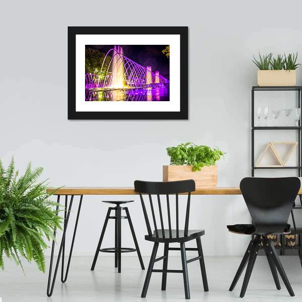 Purple Fountains Canvas Wall Art-5 Horizontal-Gallery Wrap-22" x 12"-Tiaracle