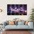 Purple Lightning Over City Canvas Wall Art-5 Horizontal-Gallery Wrap-22" x 12"-Tiaracle