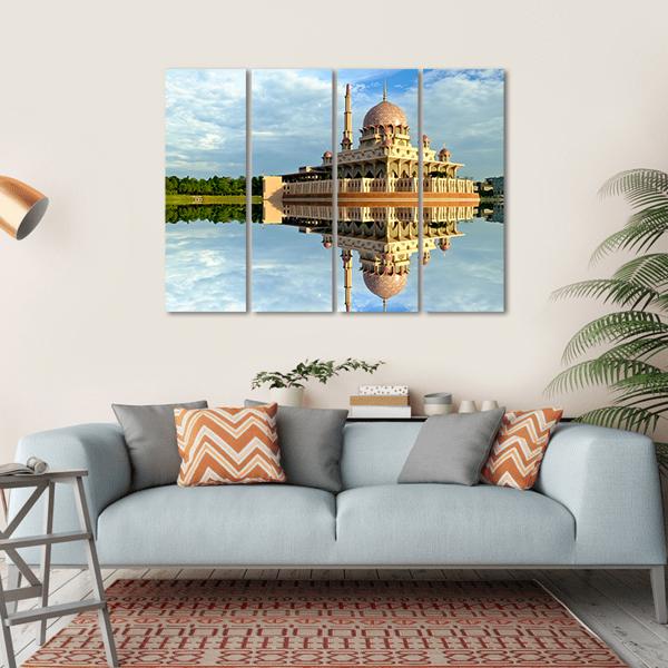 Putra Mosque Canvas Wall Art-4 Horizontal-Gallery Wrap-34" x 24"-Tiaracle