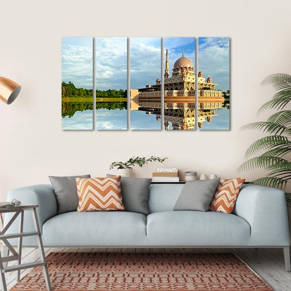 Putra Mosque Canvas Wall Art-5 Horizontal-Gallery Wrap-22" x 12"-Tiaracle