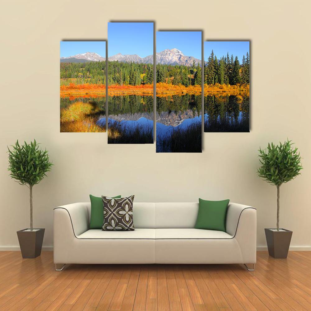 Pyramid Lake Canvas Wall Art-4 Pop-Gallery Wrap-50" x 32"-Tiaracle