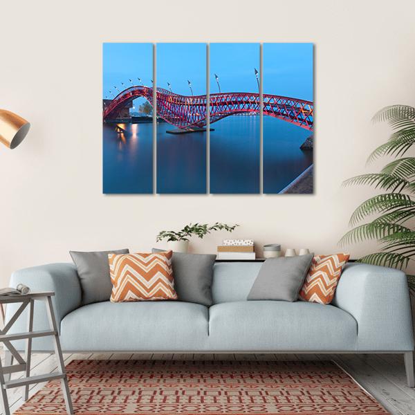 Python Bridge In Amsterdam Canvas Wall Art-4 Horizontal-Gallery Wrap-34" x 24"-Tiaracle