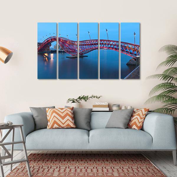 Python Bridge In Amsterdam Canvas Wall Art-5 Horizontal-Gallery Wrap-22" x 12"-Tiaracle