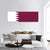 Qatar Flag Panoramic Canvas Wall Art-3 Piece-25" x 08"-Tiaracle