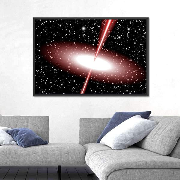 Quasar Red Vector Canvas Wall Art-5 Horizontal-Gallery Wrap-22" x 12"-Tiaracle