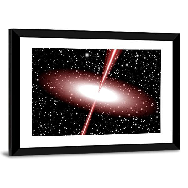 Quasar Red Vector Canvas Wall Art-5 Horizontal-Gallery Wrap-22" x 12"-Tiaracle
