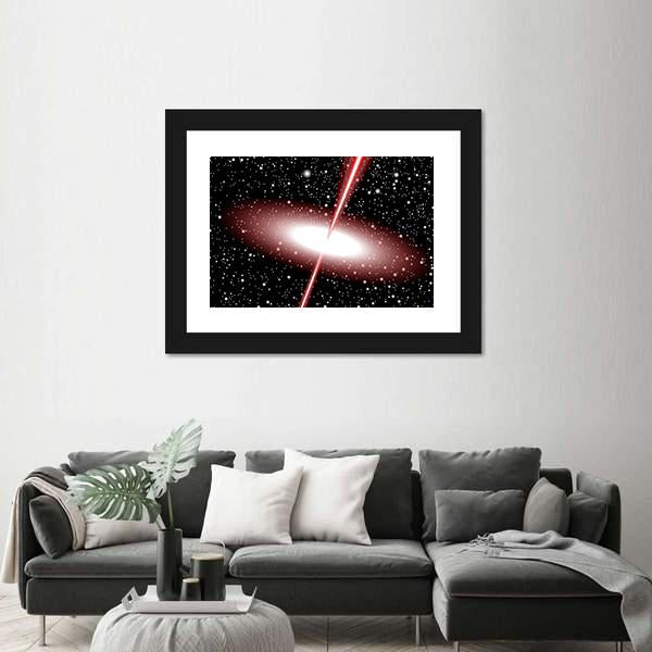 Quasar Red Vector Canvas Wall Art-5 Horizontal-Gallery Wrap-22" x 12"-Tiaracle
