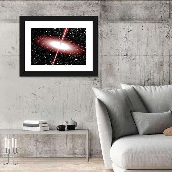 Quasar Red Vector Canvas Wall Art-5 Horizontal-Gallery Wrap-22" x 12"-Tiaracle