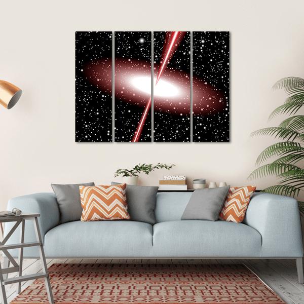 Quasar Red Vector Canvas Wall Art-4 Horizontal-Gallery Wrap-34" x 24"-Tiaracle