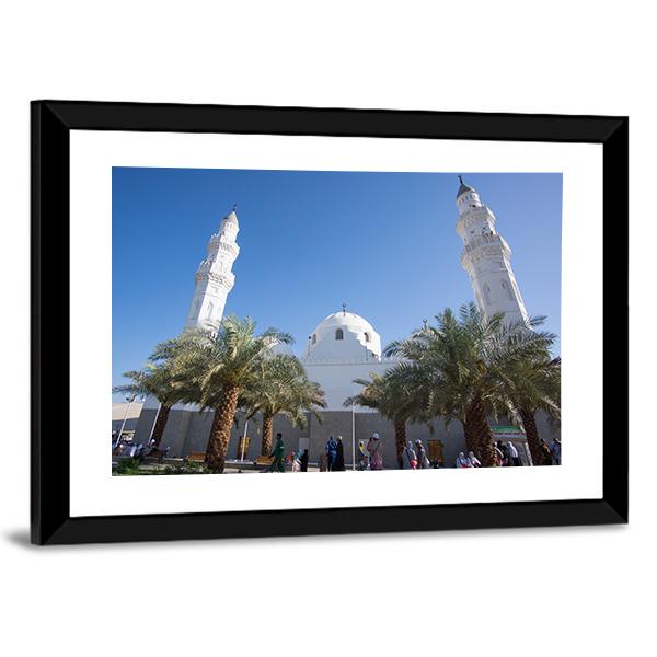 Quba Mosque Medinah Canvas Wall Art-5 Horizontal-Gallery Wrap-22" x 12"-Tiaracle