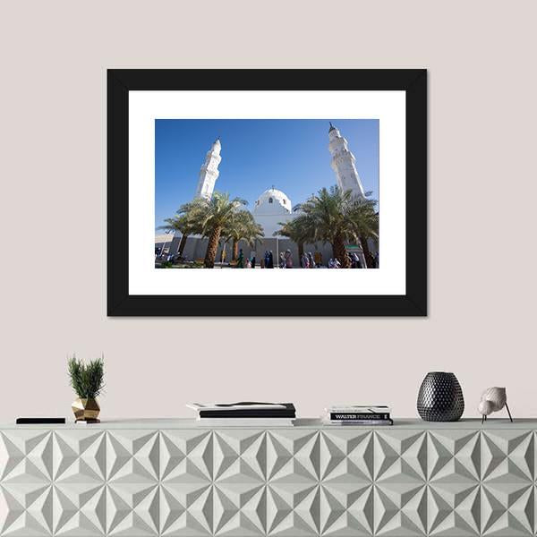 Quba Mosque Medinah Canvas Wall Art-5 Horizontal-Gallery Wrap-22" x 12"-Tiaracle