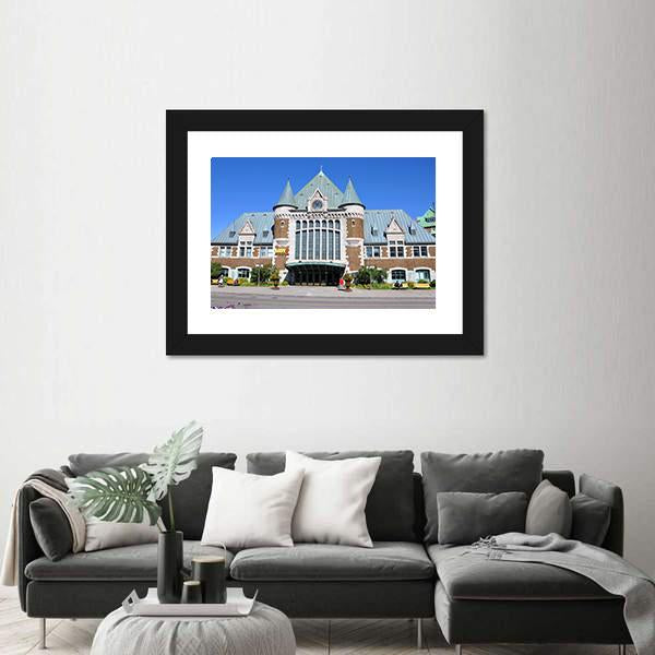 Quebec City Bus And Train Terminal Canvas Wall Art-3 Horizontal-Gallery Wrap-25" x 16"-Tiaracle
